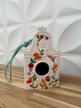 Anthropologie ceramic birdhouse